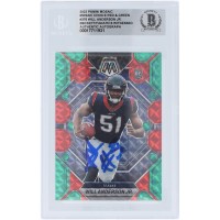 Will Anderson Jr. Houston Texans Autographed 2023 Panini Mosaic Choice Red and Green #376 Beckett Fanatics Witnessed Authenticated Rookie Card