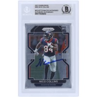 Nico Collins Houston Texans Autographed 2021 Panini Prizm #360 Beckett Fanatics Witnessed Authenticated Rookie Card