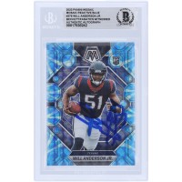 Will Anderson Jr. Houston Texans Autographed 2023 Panini Mosaic Reactive Blue #376 Beckett Fanatics Witnessed Authenticated Rookie Card
