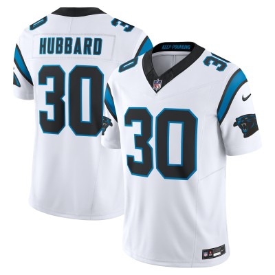 Джерси Carolina Panthers Chuba Hubbard Nike White Vapor F.U.S.E. Limited