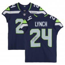 Marshawn Lynch Seattle Seahawks Autographed Fanatics Authentic Nike Navy Elite Jersey