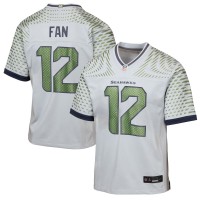 Подростковая Seattle Seahawks 12s Nike Wolf Gray 2025 Rivalries Collection Game Jersey