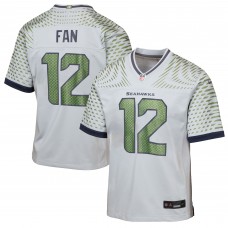 Подростковая Seattle Seahawks 12s Nike Wolf Gray 2025 Rivalries Collection Game Jersey