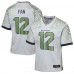Подростковая Seattle Seahawks 12s Nike Wolf Gray 2025 Rivalries Collection Game Jersey