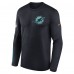 Футболка с длинным рукавом Miami Dolphins Nike Pitch Blue 2025 Rivalries Collection Sideline Legend Dri-FIT