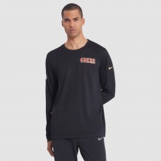 Футболка с длинным рукавом San Francisco 49ers Nike Black 2025 Rivalries Collection Sideline Legend Dri-FIT