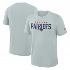 Футболка New England Patriots Nike Silver 2025 Rivalries Collection Slub Dri-FIT