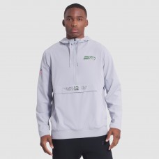 Seattle Seahawks Nike Gray 2025 Rivalries Collection Sideline Anorak Half-Zip Hoodie Jacket Seattle Seahawks Nike Gray 2025 Rivalries Collection Sideline Anorak Half-Zip Hoodie Jacket