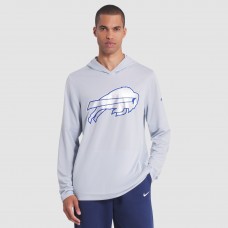 Футболка с длинным рукавом с капюшоном Buffalo Bills Nike Silver 2025 Rivalries Collection Sideline Dri-FIT