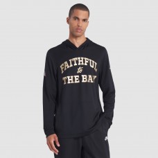 Футболка с длинным рукавом с капюшоном San Francisco 49ers Nike Black 2025 Rivalries Collection Sideline Dri-FIT