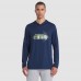 Футболка с длинным рукавом с капюшоном Seattle Seahawks Nike College Navy 2025 Rivalries Collection Sideline Dri-FIT