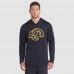 Футболка с длинным рукавом с капюшоном Los Angeles Rams Nike Midnight Blue 2025 Rivalries Collection Sideline Dri-FIT