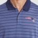 New England Patriots Nike Blue 2025 Rivalries Collection Sideline Victory Striped Dri-FIT Polo