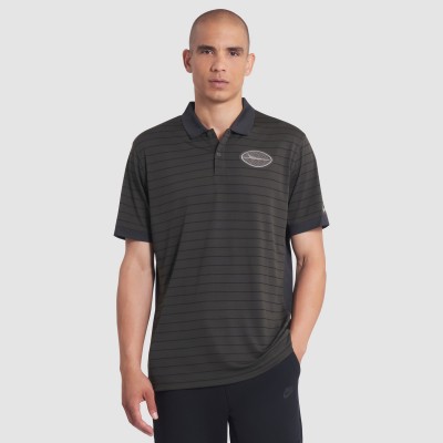 New York Jets Nike Gotham Green 2025 Rivalries Collection Sideline Victory Striped Dri-FIT Polo