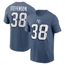 Футболка New England Patriots Rhamondre Stevenson Nike Blue 2025 Rivalries Collection Player