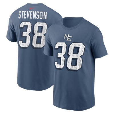Футболка New England Patriots Rhamondre Stevenson Nike Blue 2025 Rivalries Collection Player