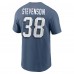 Футболка New England Patriots Rhamondre Stevenson Nike Blue 2025 Rivalries Collection Player