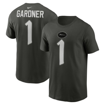 New York Jets Ahmad Sauce Gardner Nike Gotham Green 2025 Rivalries Collection Player Name & Number T-Shirt