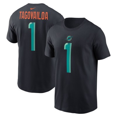 Футболка Miami Dolphins Tua Tagovailoa Nike Pitch Blue 2025 Rivalries Collection Player
