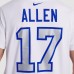Футболка Buffalo Bills Josh Allen Nike White 2025 Rivalries Collection Player
