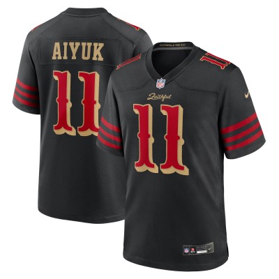 Игровая джерси San Francisco 49ers Brandon Aiyuk Nike Black 2025 Rivalries Collection Game