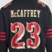 Игровая джерси San Francisco 49ers Christian McCaffrey Nike Black 2025 Rivalries Collection Game