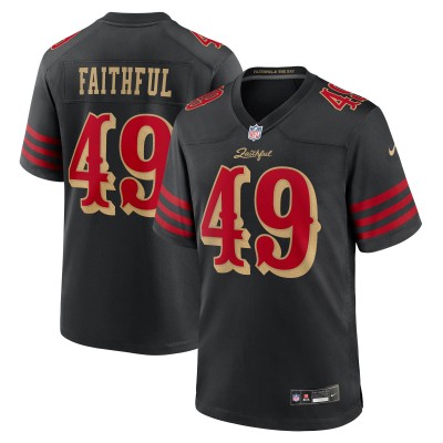 San Francisco 49ers The Faithful Nike Black 2025 Rivalries Collection Game Jersey