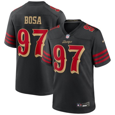 Игровая джерси San Francisco 49ers Nick Bosa Nike Black 2025 Rivalries Collection Game