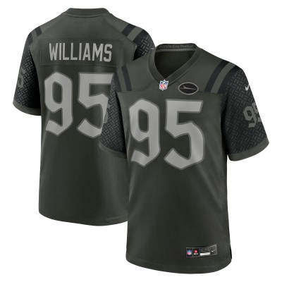 Игровая джерси New York Jets Quinnen Williams Nike Gotham Green 2025 Rivalries Collection Game