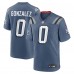 Игровая джерси New England Patriots Christian Gonzalez Nike Storm Blue 2025 Rivalries Collection Game