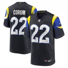 Игровая джерси Los Angeles Rams Blake Corum Nike Midnight Blue 2025 Rivalries Collection Game