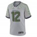 Игровая джерси Seattle Seahawks 12s Nike Wolf Gray 2025 Rivalries Collection Game