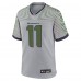 Игровая джерси Seattle Seahawks Jaxon Smith-Njigba Nike Wolf Gray 2025 Rivalries Collection Game