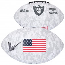 Marcus Allen Las Vegas Raiders Autographed Fanatics Authentic Wilson 2024 Salute To Service Football