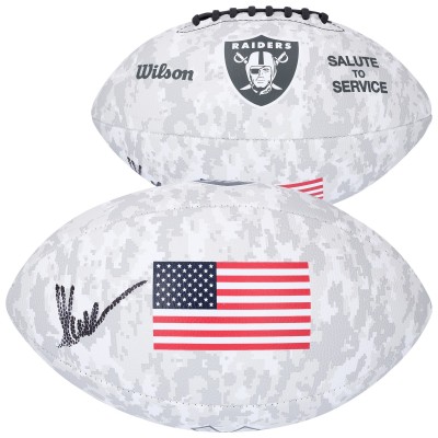 Marcus Allen Las Vegas Raiders Autographed Fanatics Authentic Wilson 2024 Salute To Service Football