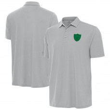 Antigua Gray Las Vegas Raiders St. Patricks Day Era Polo