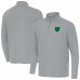 Las Vegas Raiders Antigua Gray St Patrick Day Intent Quarter-Zip Pullover Top