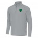 Las Vegas Raiders Antigua Gray St Patrick Day Intent Quarter-Zip Pullover Top