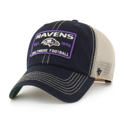 Бейсболка Baltimore Ravens 47 Black Wabash Trucker Clean Up