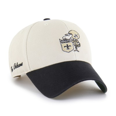 Бейсболка New Orleans Saints 47 Cream/Black Fairfield MVP Throwback