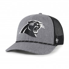 Бейсболка Carolina Panthers 47 Heather Charcoal Carbon Rope Trucker