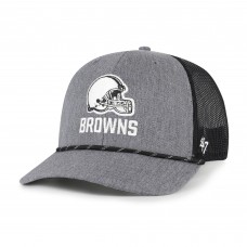 Бейсболка Cleveland Browns 47 Heather Charcoal Carbon Rope Trucker