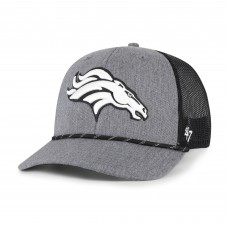 Бейсболка Denver Broncos 47 Heather Charcoal Carbon Rope Trucker