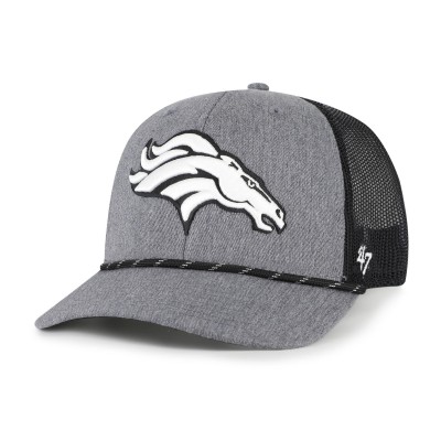 Бейсболка Denver Broncos 47 Heather Charcoal Carbon Rope Trucker