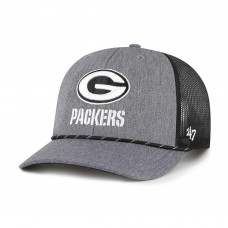 Бейсболка Green Bay Packers 47 Heather Charcoal Carbon Rope Trucker