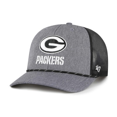 Бейсболка Green Bay Packers 47 Heather Charcoal Carbon Rope Trucker