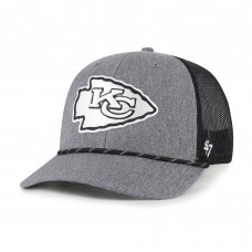 Бейсболка Kansas City Chiefs 47 Heather Charcoal Carbon Rope Trucker