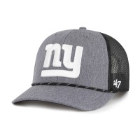 Бейсболка New York Giants 47 Heather Charcoal Carbon Rope Trucker