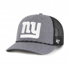 Бейсболка New York Giants 47 Heather Charcoal Carbon Rope Trucker