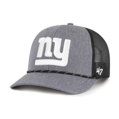 Бейсболка New York Giants 47 Heather Charcoal Carbon Rope Trucker